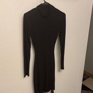 Black Open Back Dress